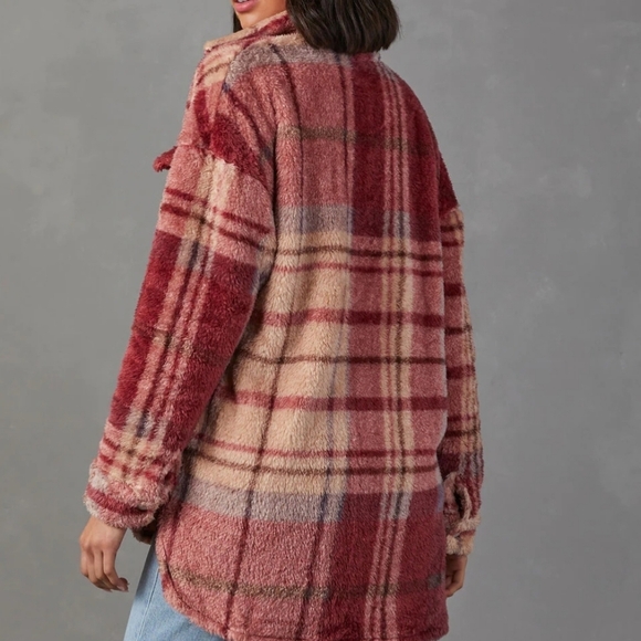 Vici Skylar Rose Mendocino Plaid Soft Knit Jacket NEW - Picture 3 of 9